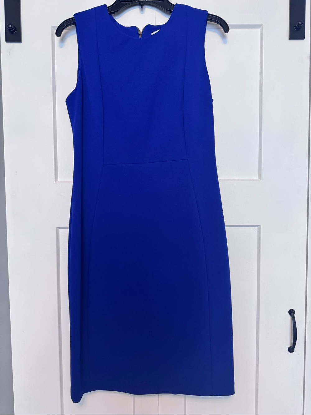 Calvin Klein Sleeveless Sheath Dress in Cobalt Blue